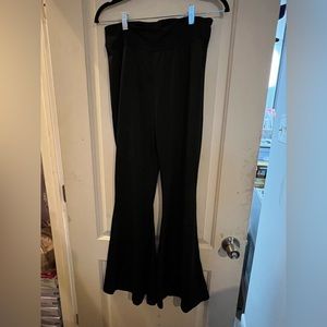 Blue spandex pants wide leg elastic waist size 3xl